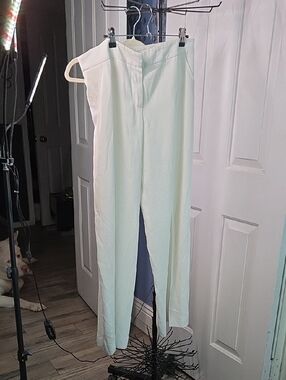 Trina Turk Mint High-Waist Straight Leg Trousers